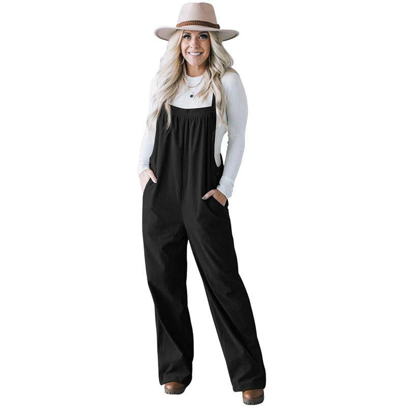 New Fashion Versatile Corduroy Jumpsuit Women