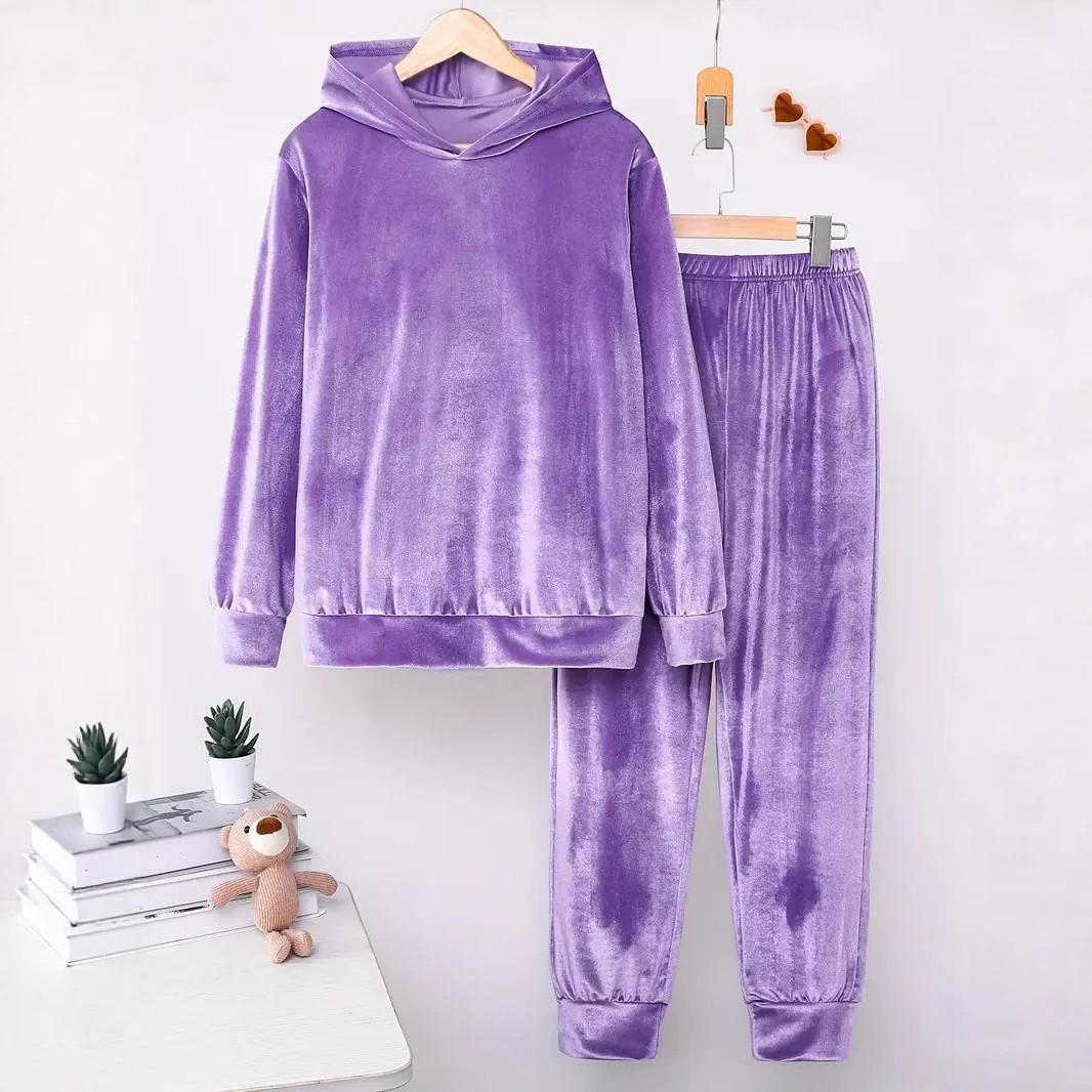 New Women'S Flannel Hooded Long-Sleeved Sweatshirt